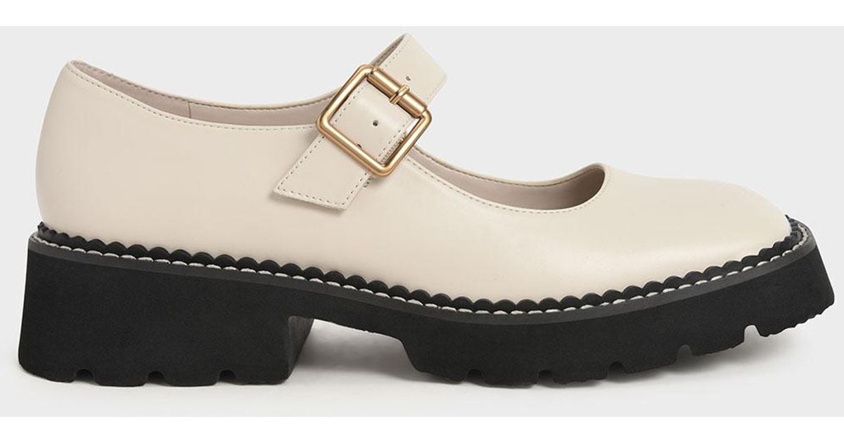 Charles & Keith Metallic Buckle Mary Jane Shoes Lyst