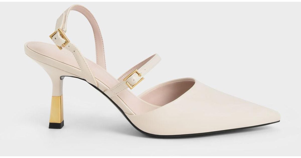Charles & Keith Lace Double Strap Slingback Pumps | Lyst Australia