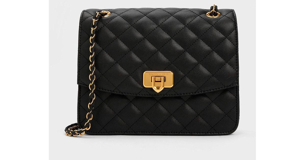 Charles and keith cheap quilted chain shoulder bag