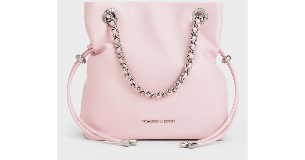 Charles And Keith Crossbody Bag Pink Pink Charles And Keith