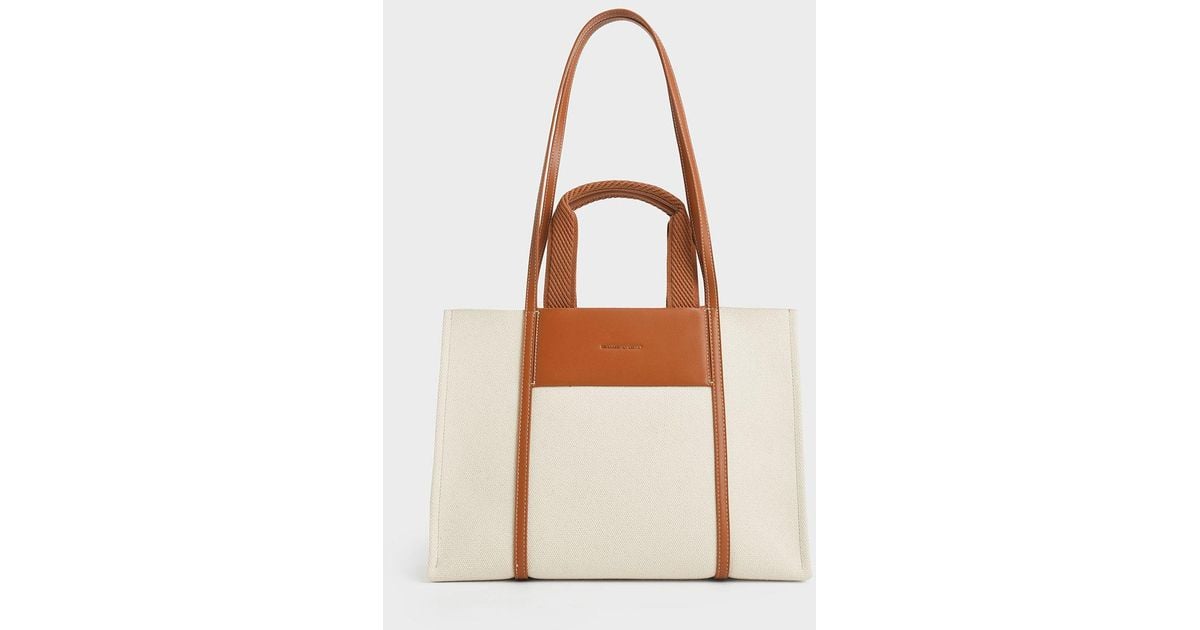 バッグ Shalia Large Double Handle Tote Bag CHARLES ＆ KEITH トートバッグ シャリア ラージダブルハンドル