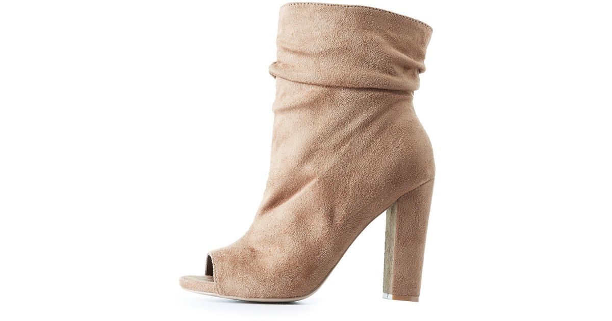 wide width peep toe booties