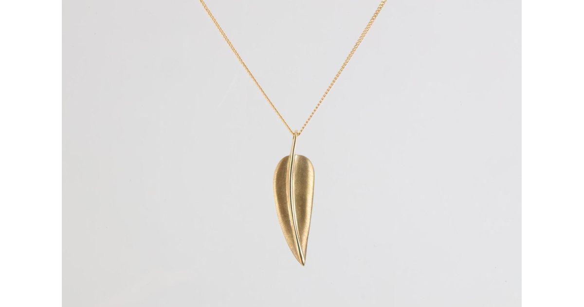 18k Yellow Gold Leaf Necklace (3.69 