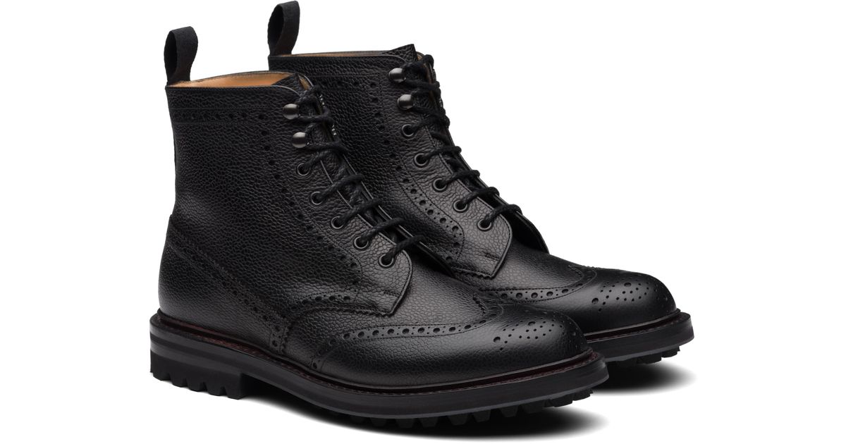 Church's Leather Highland Grain Lace-up Boot Brogue in Black for Men - Lyst