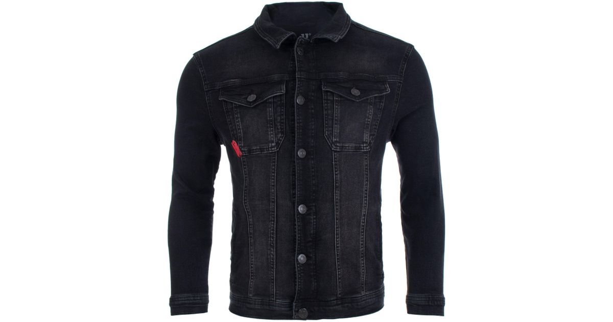 11 degrees black denim jacket
