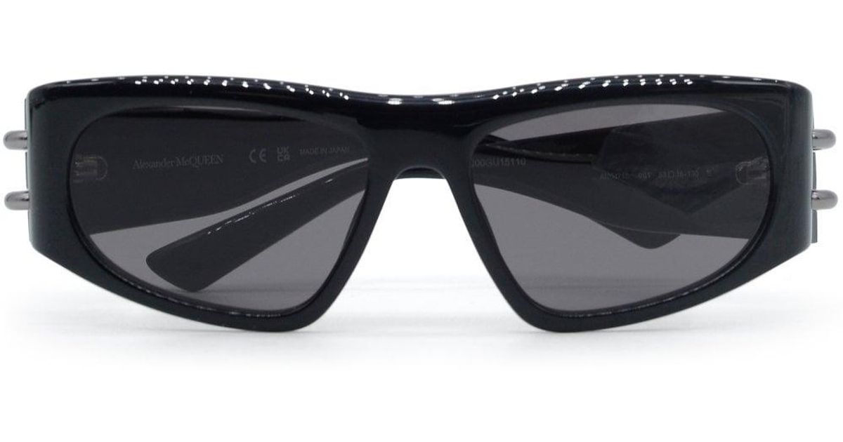 Alexander McQueen Arm Branding Sunglasses in Black for Men Lyst UK