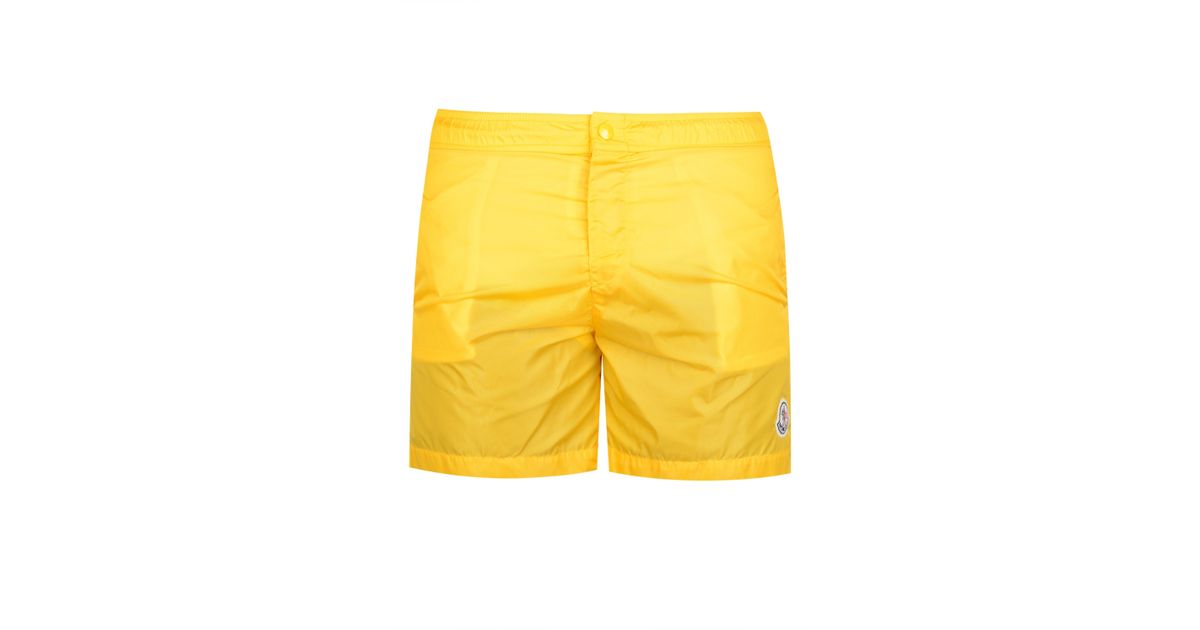 yellow moncler swim shorts