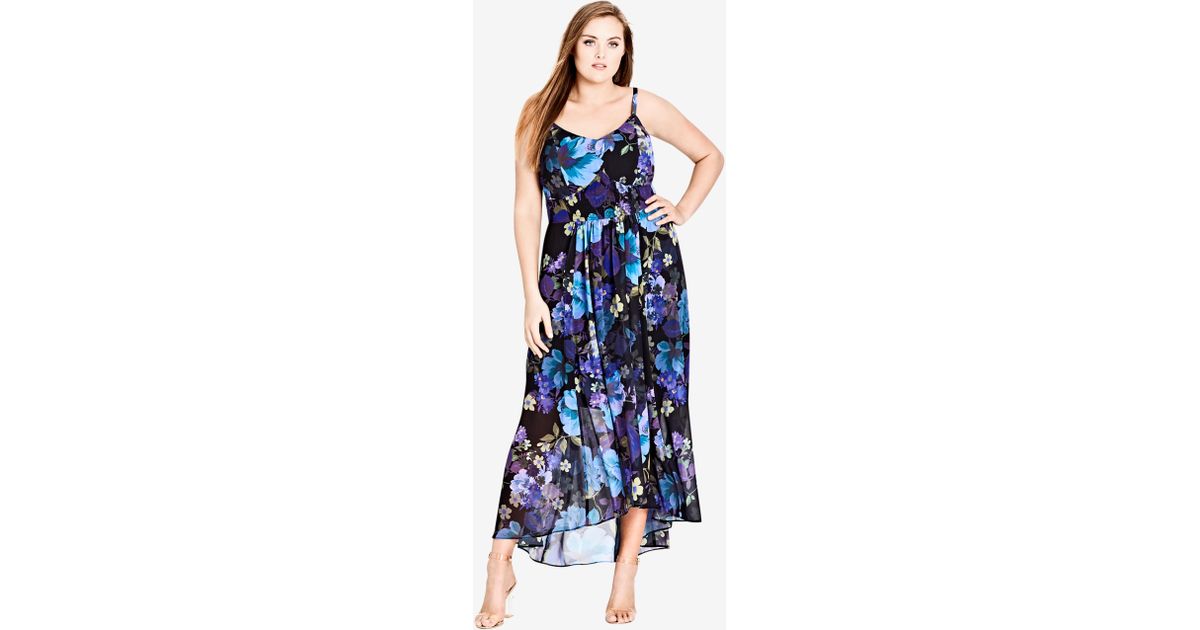 city chic blue floral dress