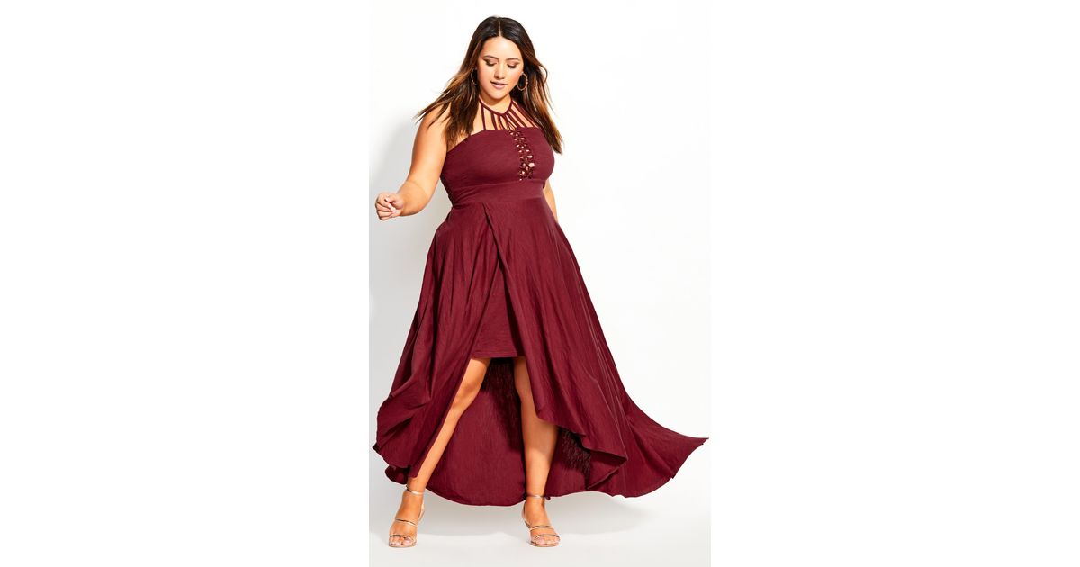 city chic plait detail maxi dress