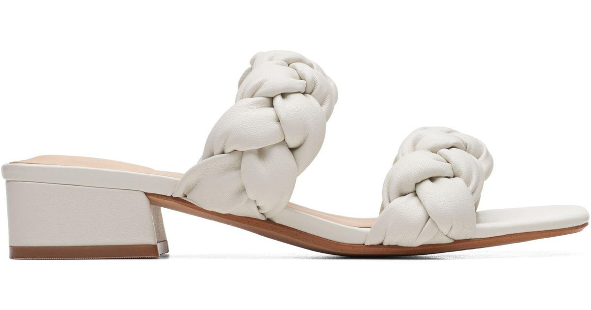 Clarks Denim Seren25 Braid in White Leather (White) | Lyst
