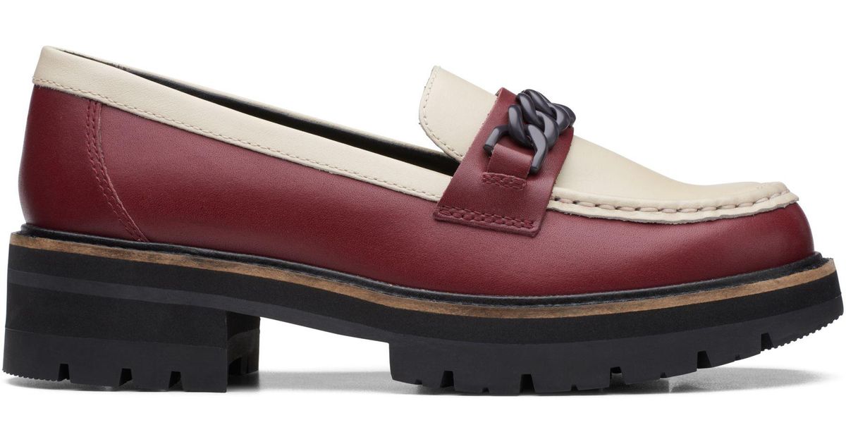 Clarks Leather Orianna Edge in Red | Lyst
