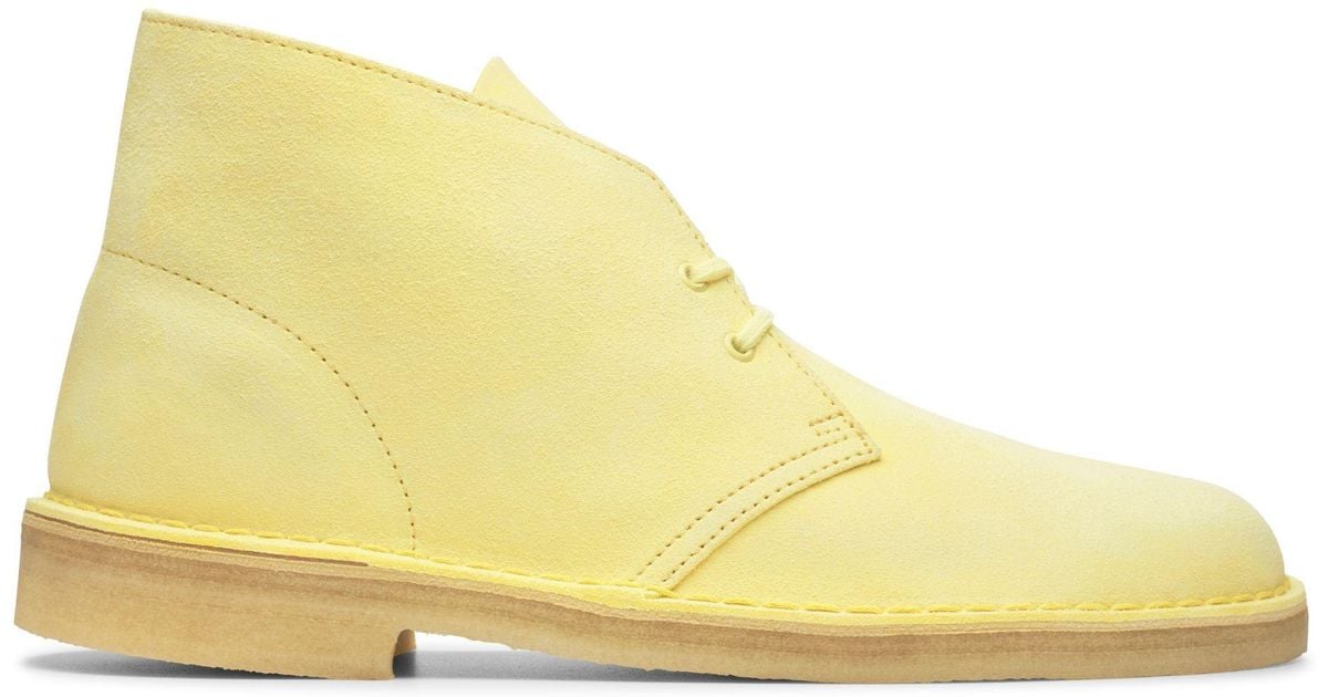 clarks yellow suede shoes