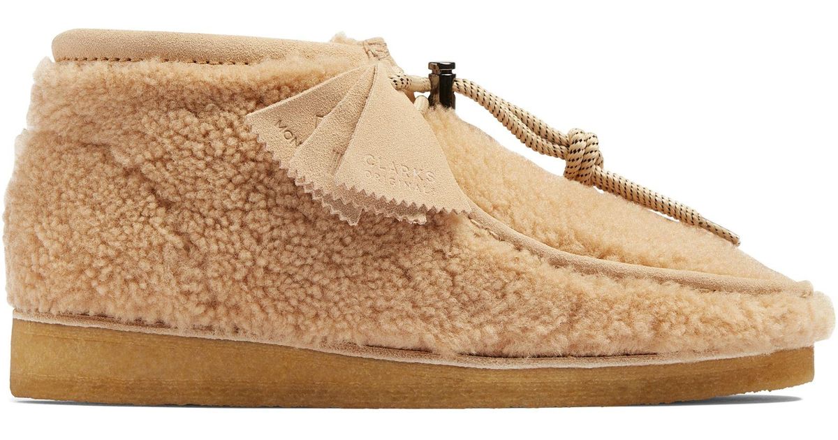 Clarks Wool Wallabee Boot in Natural for Men Lyst