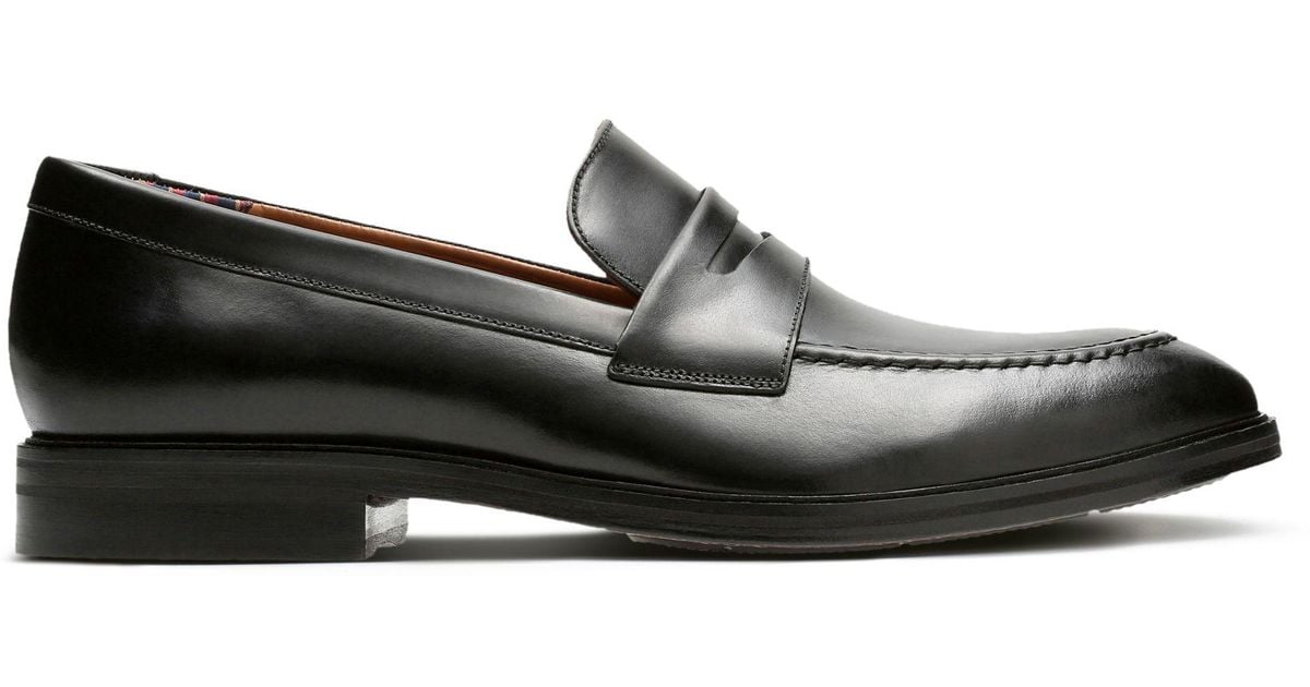 Clarks Leather Mckewen Step in Black 