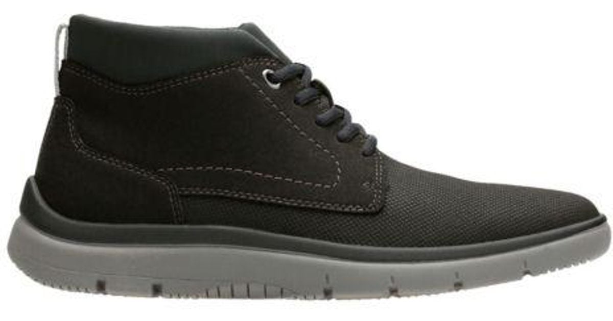 Clarks Lace Tunsil Mid in Black for Men 