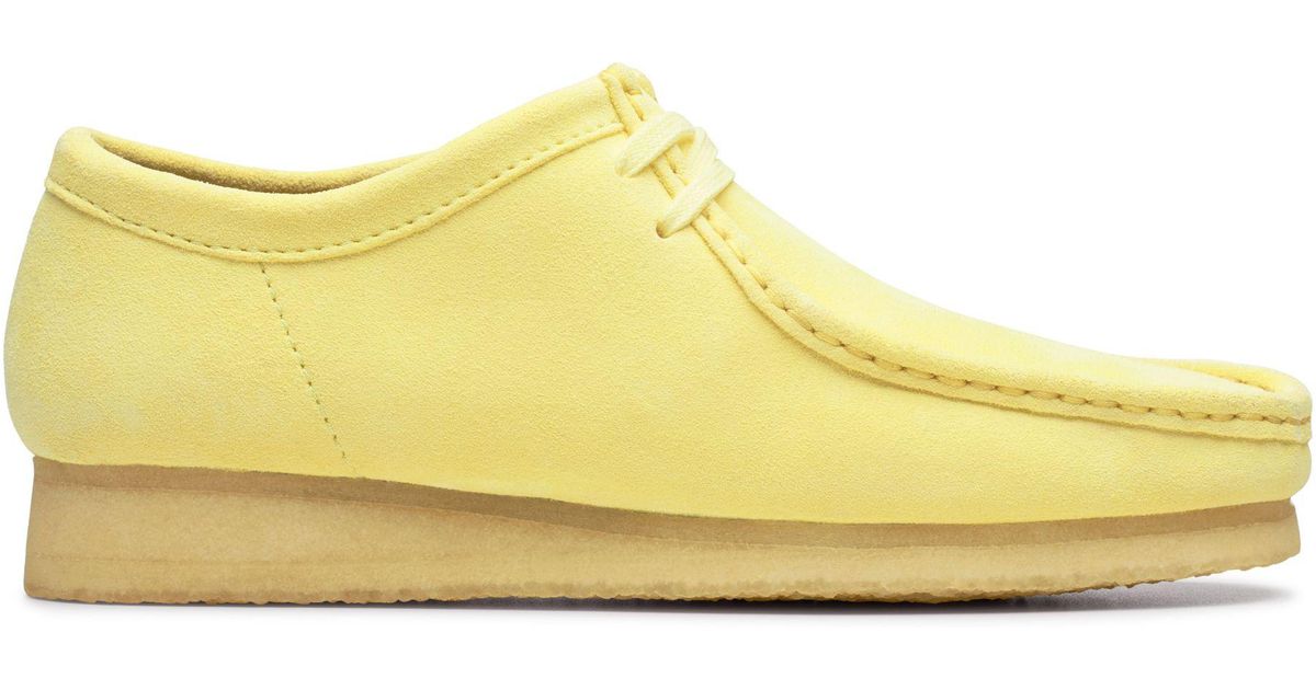 yellow wallabees clarks