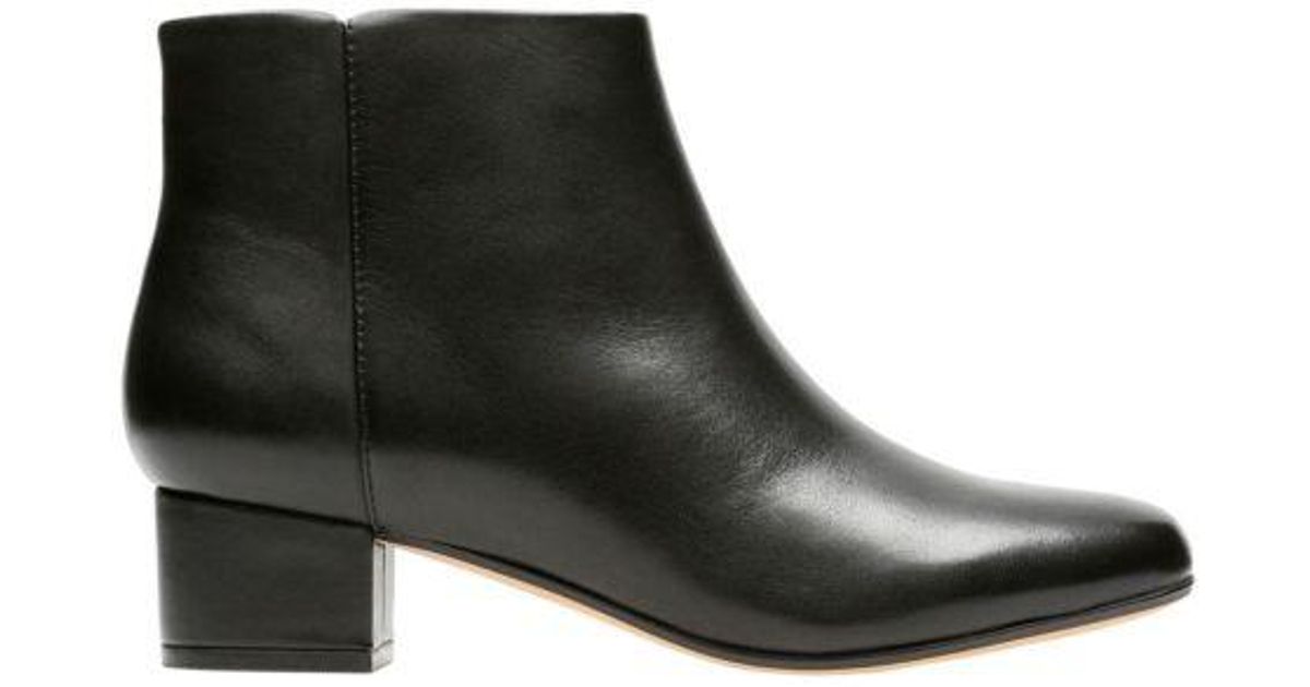 clarks chartli lilac leather ankle boot