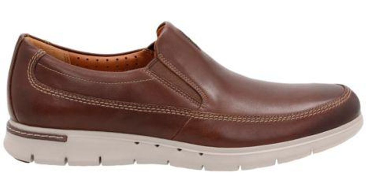 Clarks Leather Unbyner Easy in Brown 