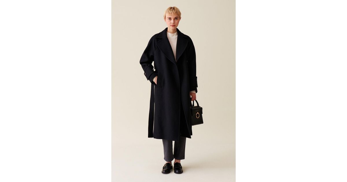 Manteau bleu marine claudie pierlot hotsell