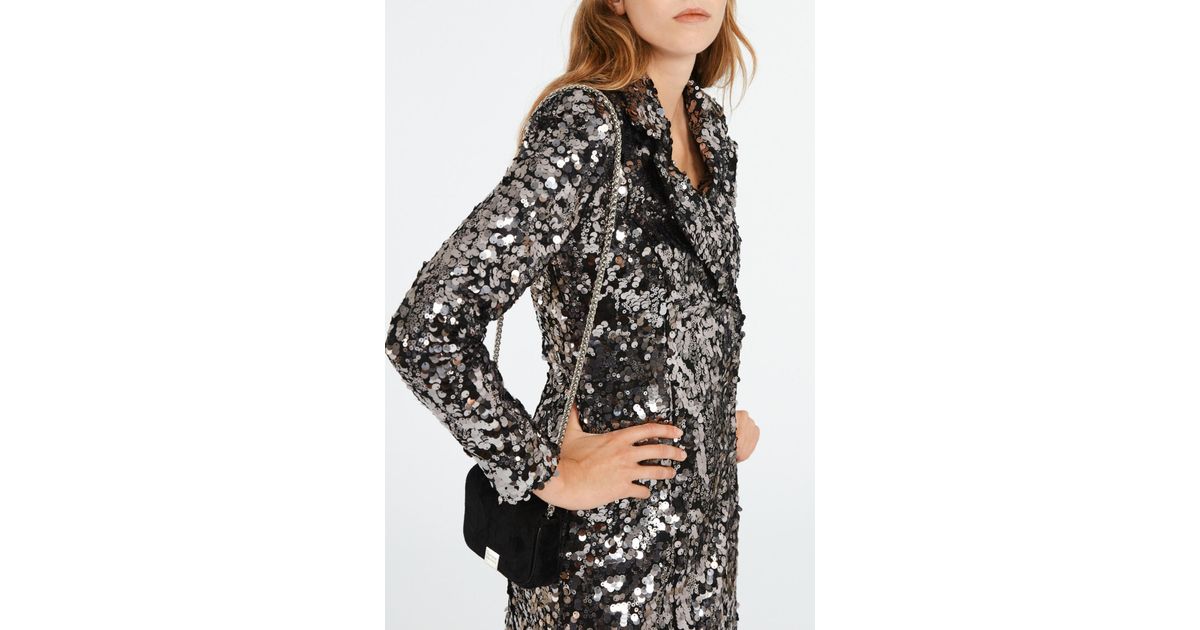 claudie pierlot sequin dress CLAUDIE PIERLOT Short Sequined Blazer Dress