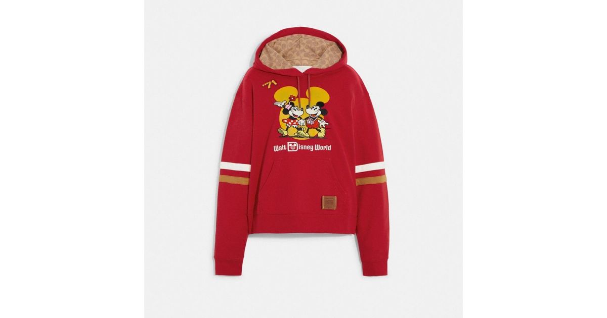 COACH Cotton Disney X Retro Hoodie in Red Lyst