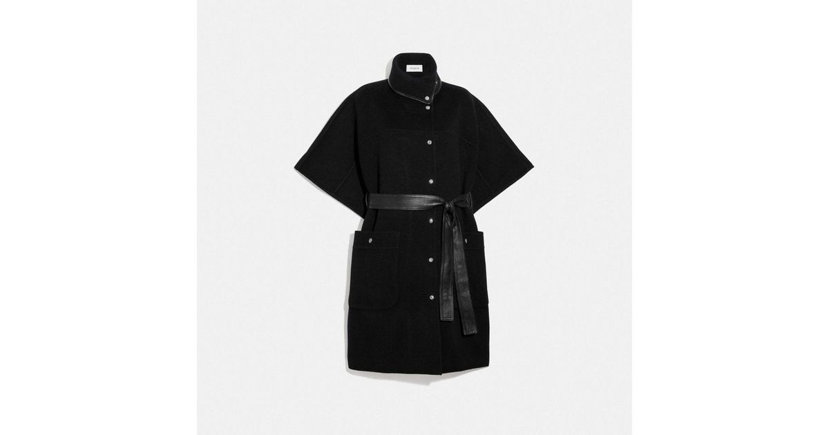 coach double face wool cape