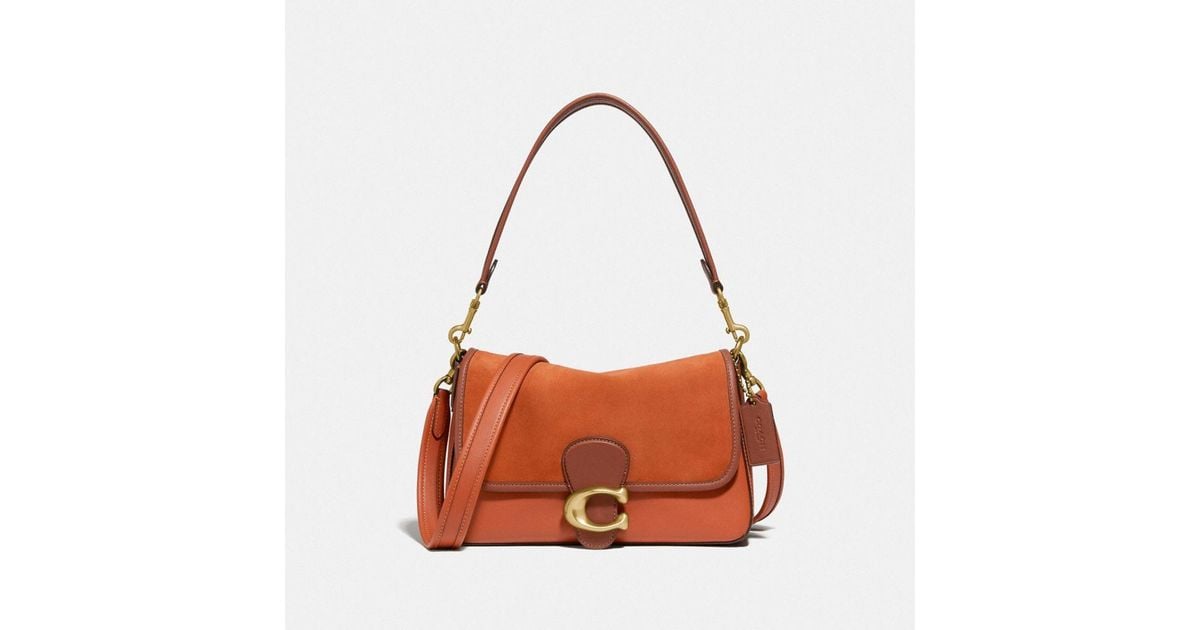 COACH Leather Soft Tabby Shoulder Bag in Brown Lyst