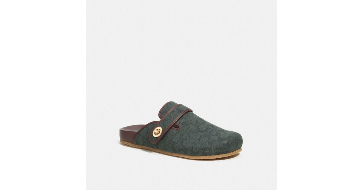 COACH Clog In Signature Jacquard in Green for Men | Lyst