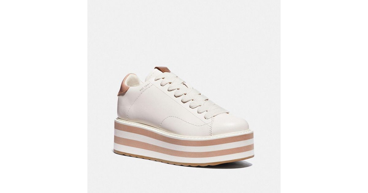 blush platform sneakers