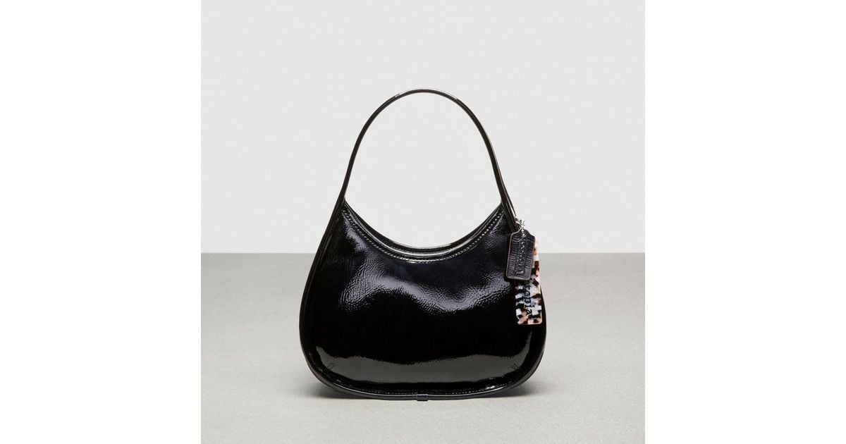 Crinkle patent shop leather