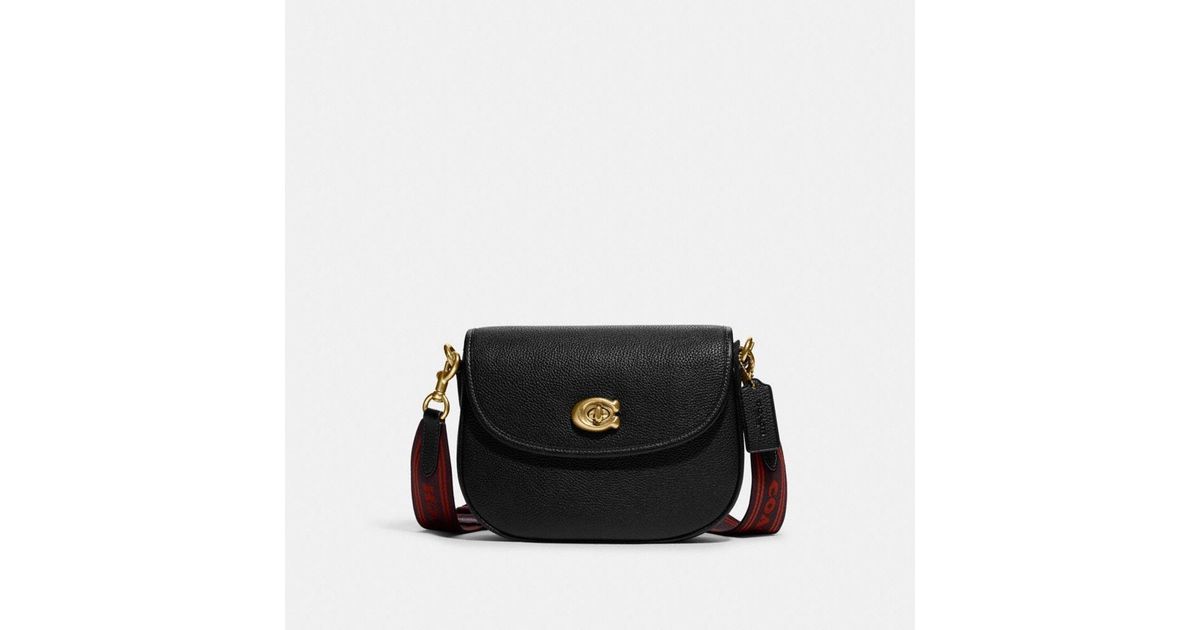 COACH Willow Saddle Bag in Black Lyst