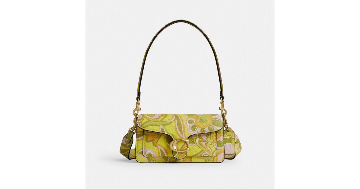 COACH Tabby Shoulder Bag 20 With Paisley Print in Yellow | Lyst