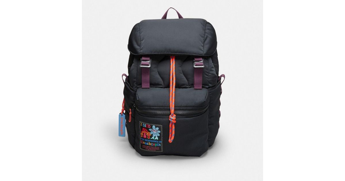 Textile Loop Backpack COACH Coachtopia Loop Backpack in Black | Lyst Canada