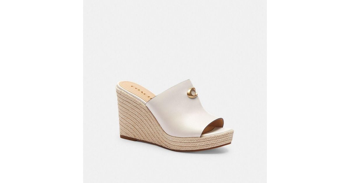 COACH Gloria Wedge in White | Lyst