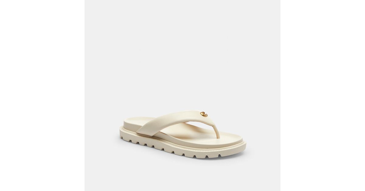 COACH Flip Flops in White | Lyst