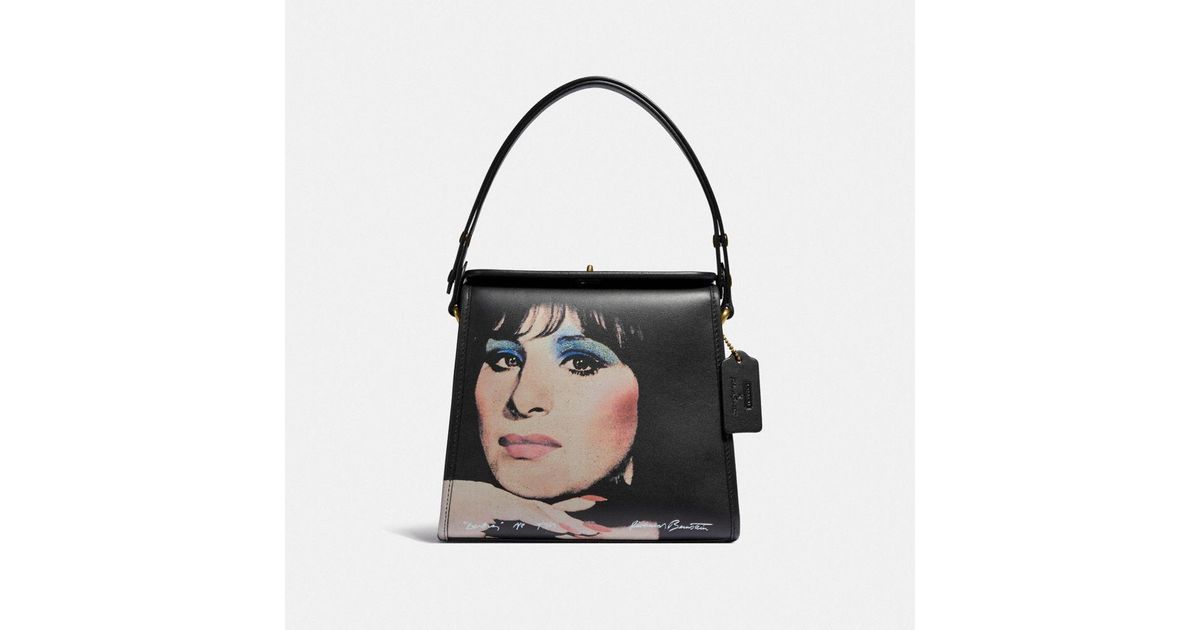 COACH X Richard Bernstein Turnlock Shoulder Bag With Barbra Streisand in  Black | Lyst