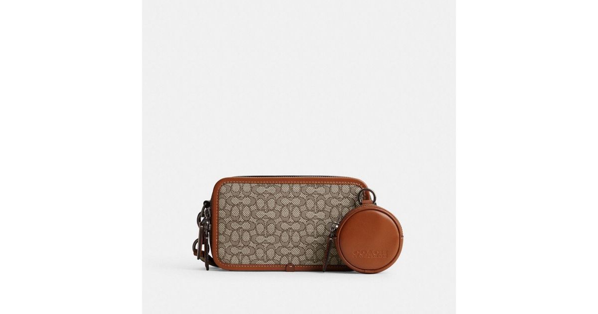 COACH Charter Slim Crossbody In Micro Signature Jacquard in