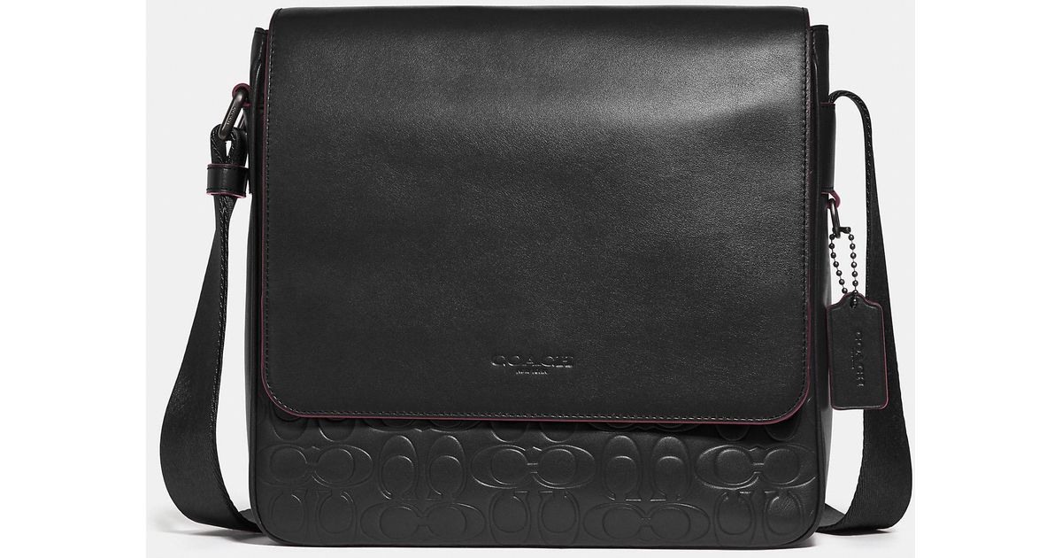 metropolitan flight bag in signature leather