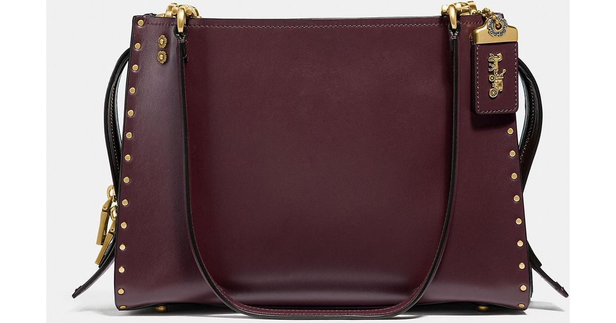 COACH Leather Rogue Shoulder Bag With Rivets Lyst