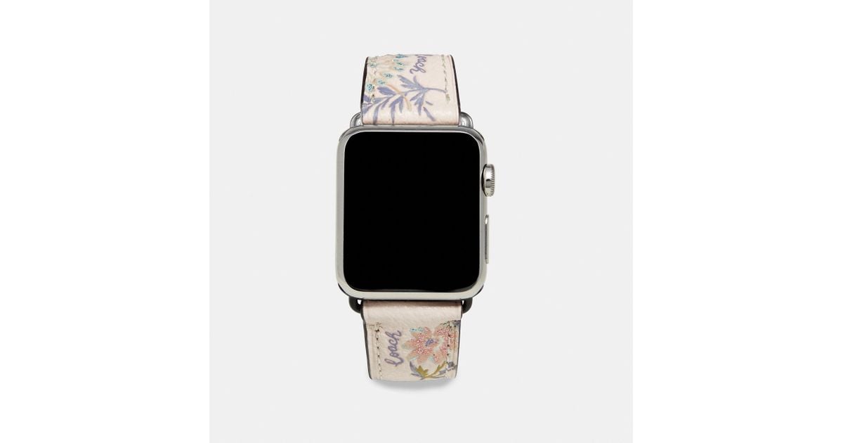COACH Apple Watch Strap With Prints in Black | Lyst