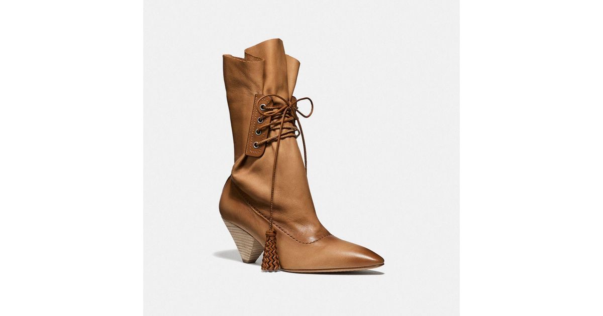 Coach lace up tassle boot Clearance