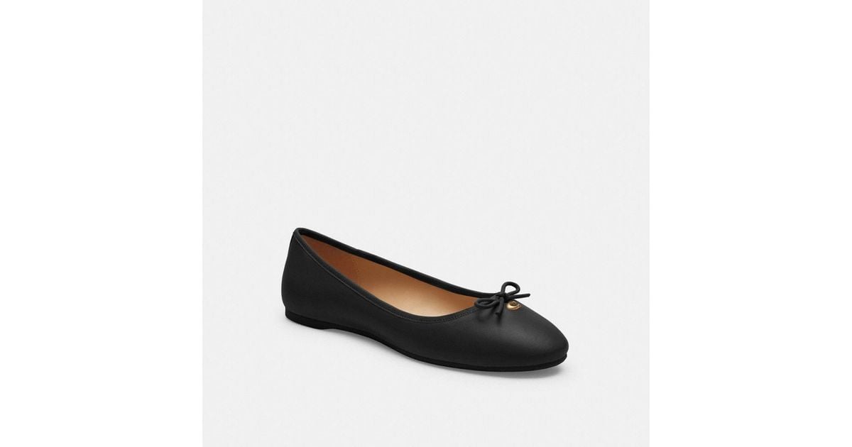 Coach ballet flats black sale