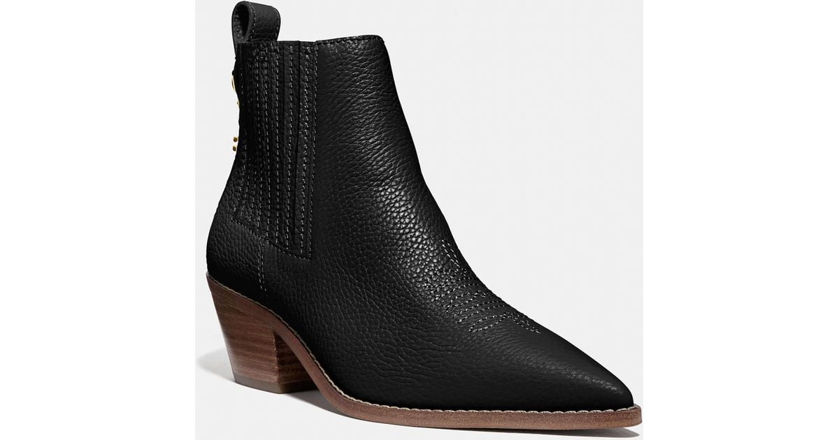 coach debi leather bootie