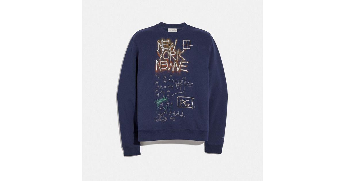COACH X Jean-michel Basquiat Sweatshirt in Blue for Men | Lyst