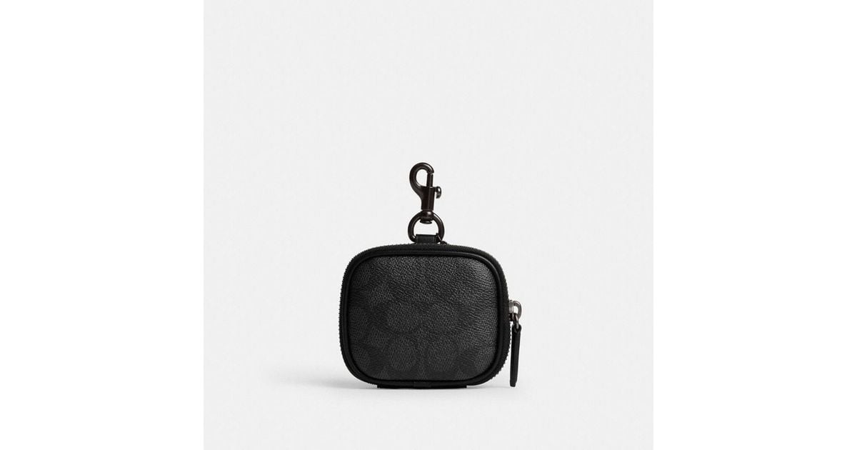 COACH Clip On Pouch In Signature Canvas in Black for Men | Lyst