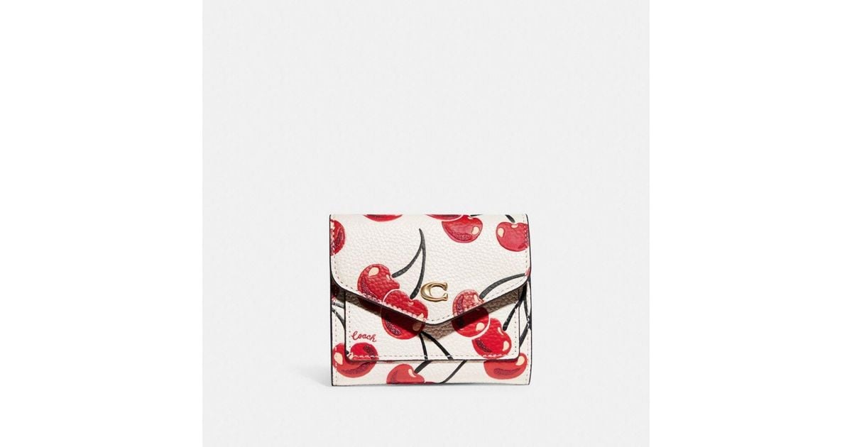 COACH Wyn Small Wallet With Cherry Print in Red | Lyst Canada
