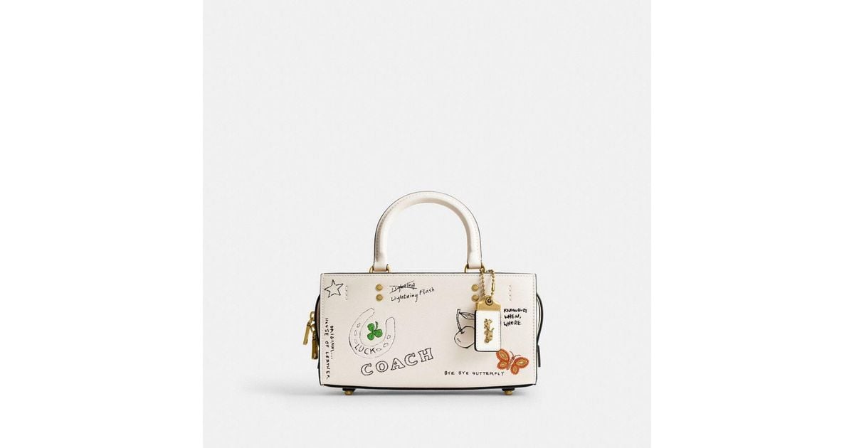 【COACH】ローグ バッグ 26 スケッチ プリント クロスボディ Coach Rogue Bag 26 with Sketch Print, B4/Chalk Multi