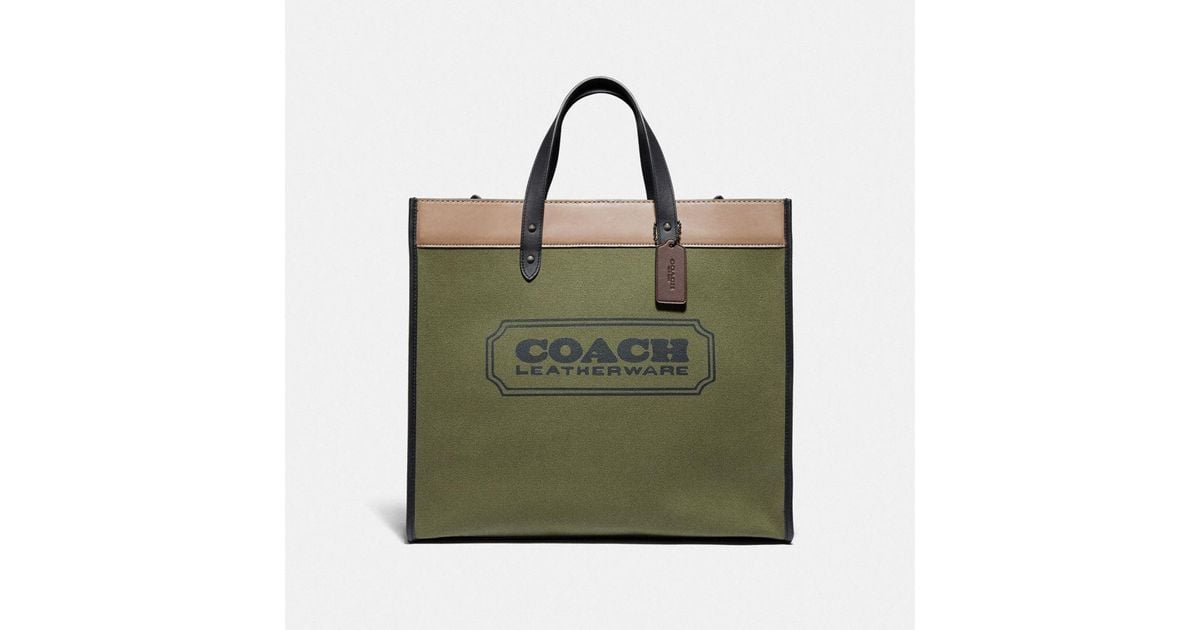 COACH Field Tote 40 In Colorblock in Green for Men Lyst