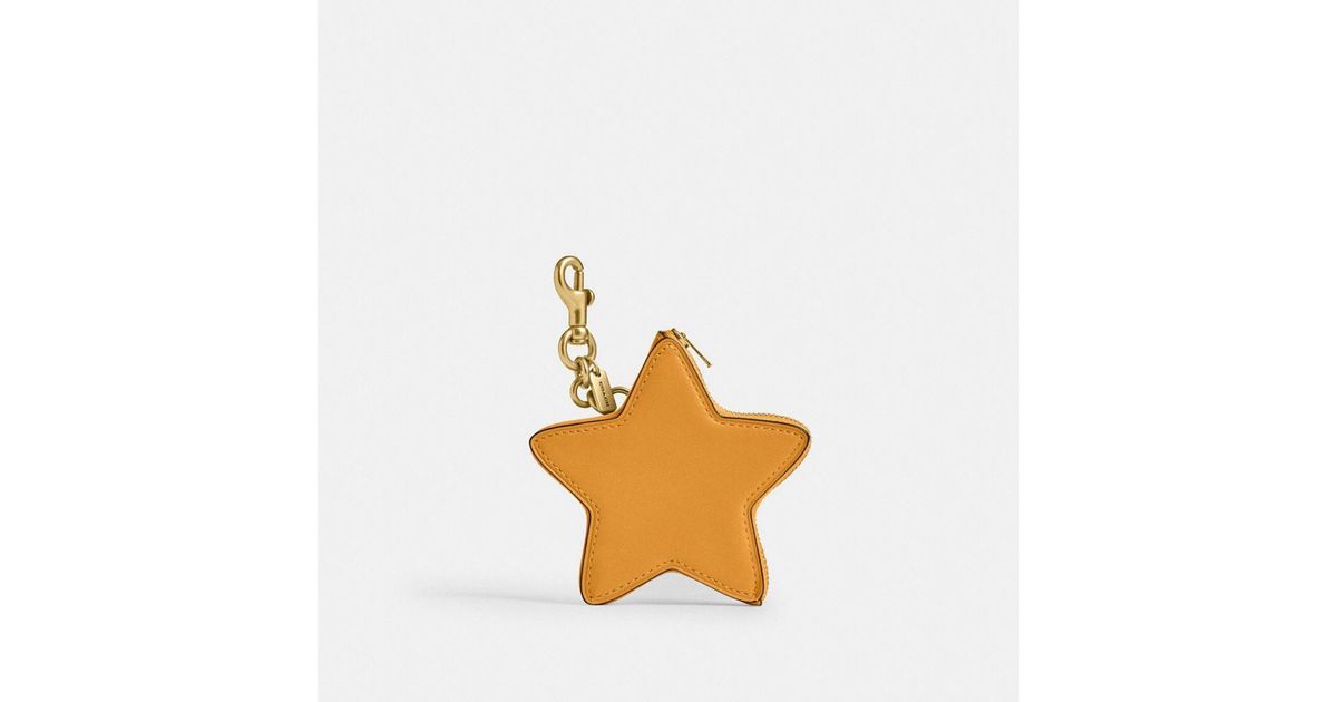 COACH Star Coin Purse in Yellow | Lyst