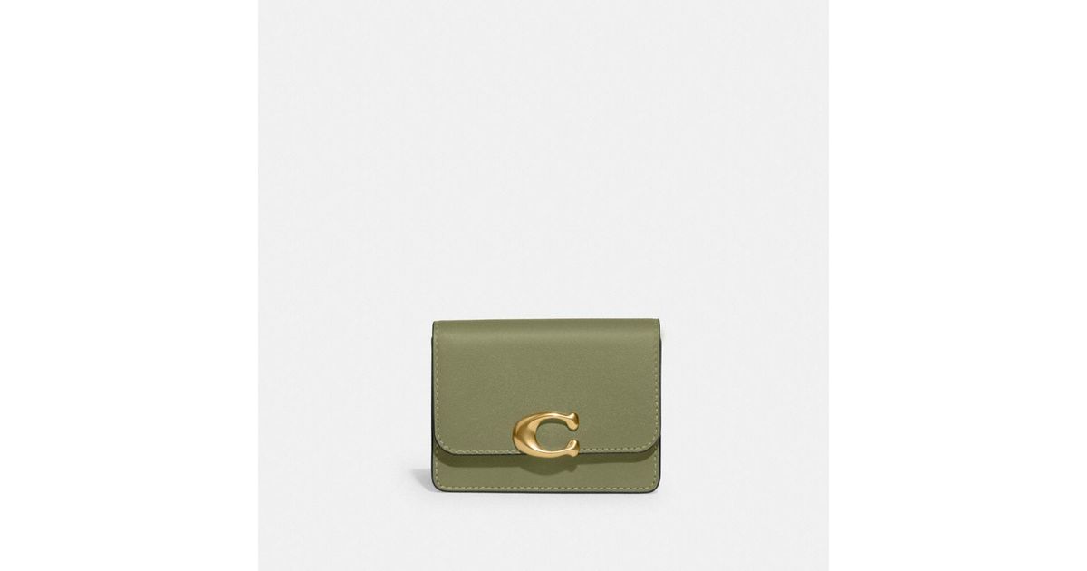 COACH Bandit Card Case in Green | Lyst